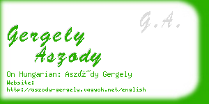 gergely aszody business card